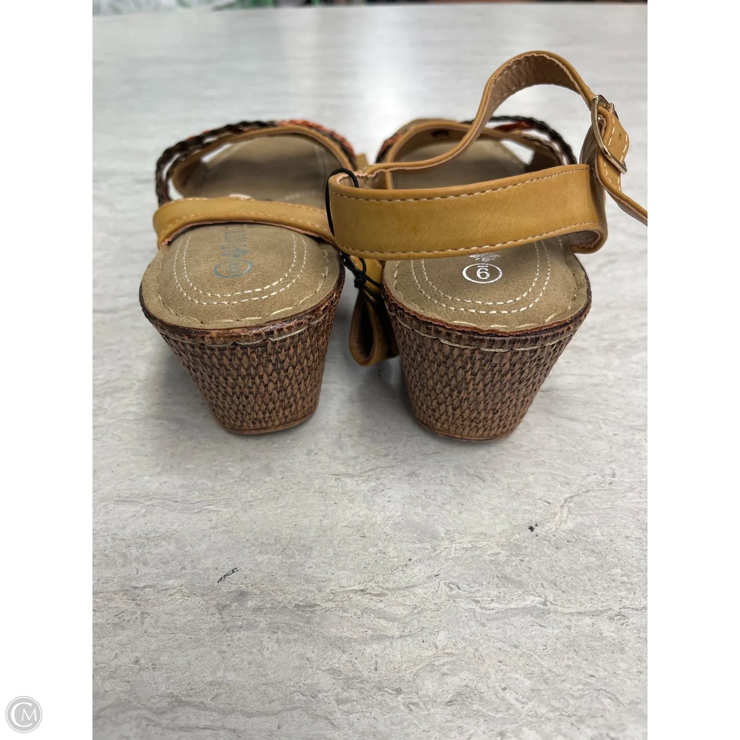 Sandals Heels Block By Spring Step In Brown, Size: 9