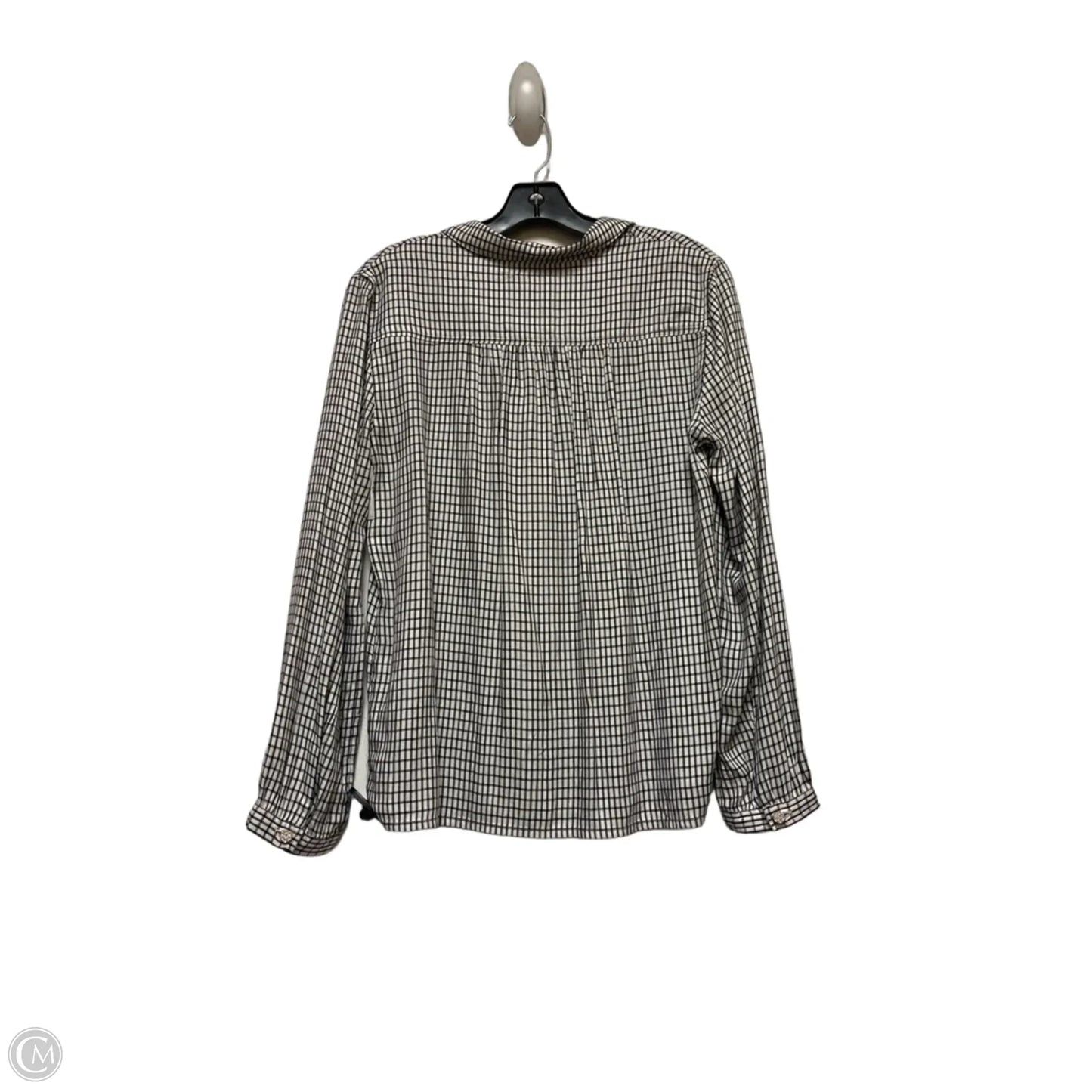 Top Long Sleeve By Nic + Zoe In Black & White, Size: S