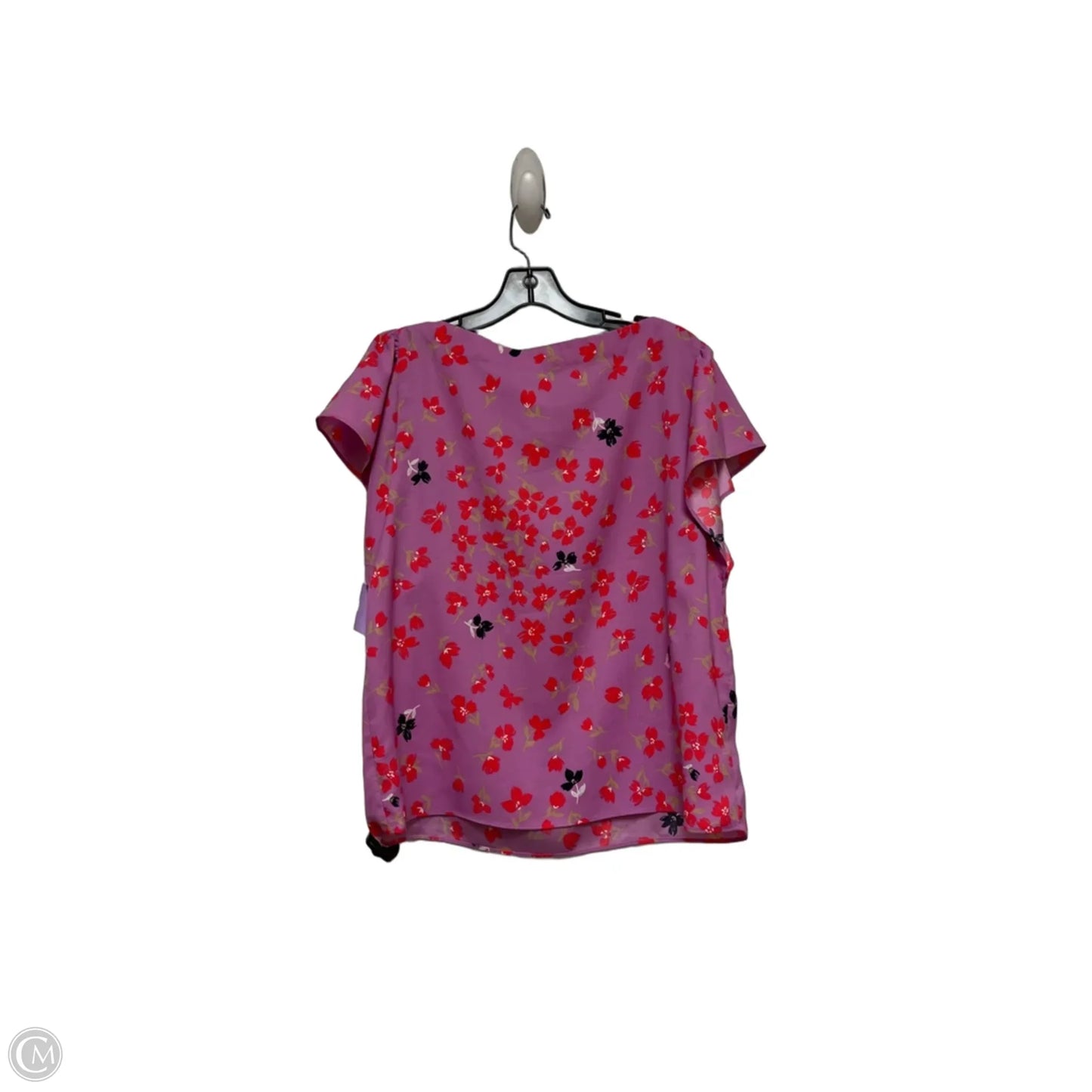 Top Short Sleeve By Ann Taylor In Floral Print, Size: M