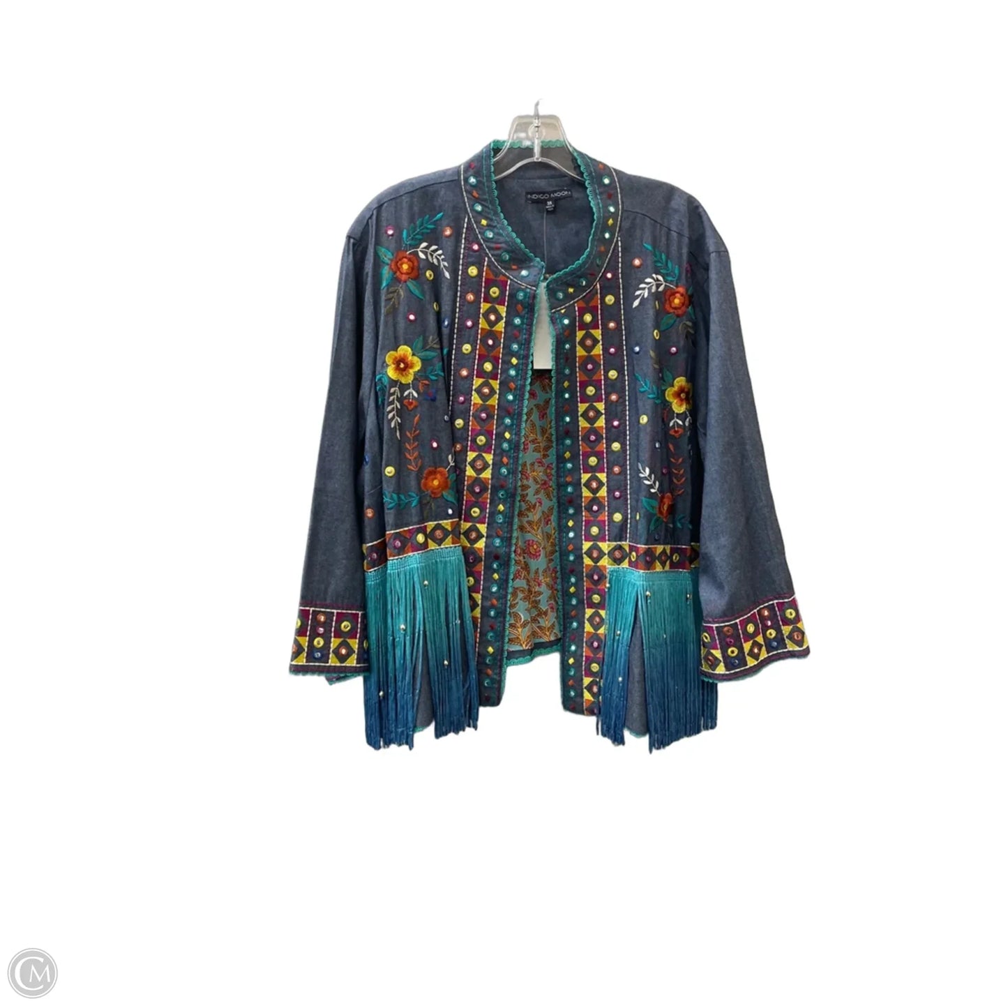 Blazer By Clothes Mentor In Blue, Size: 3x