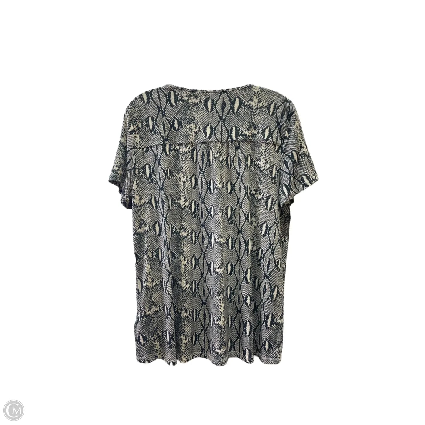 Top Short Sleeve By Michael By Michael Kors In Animal Print, Size: L