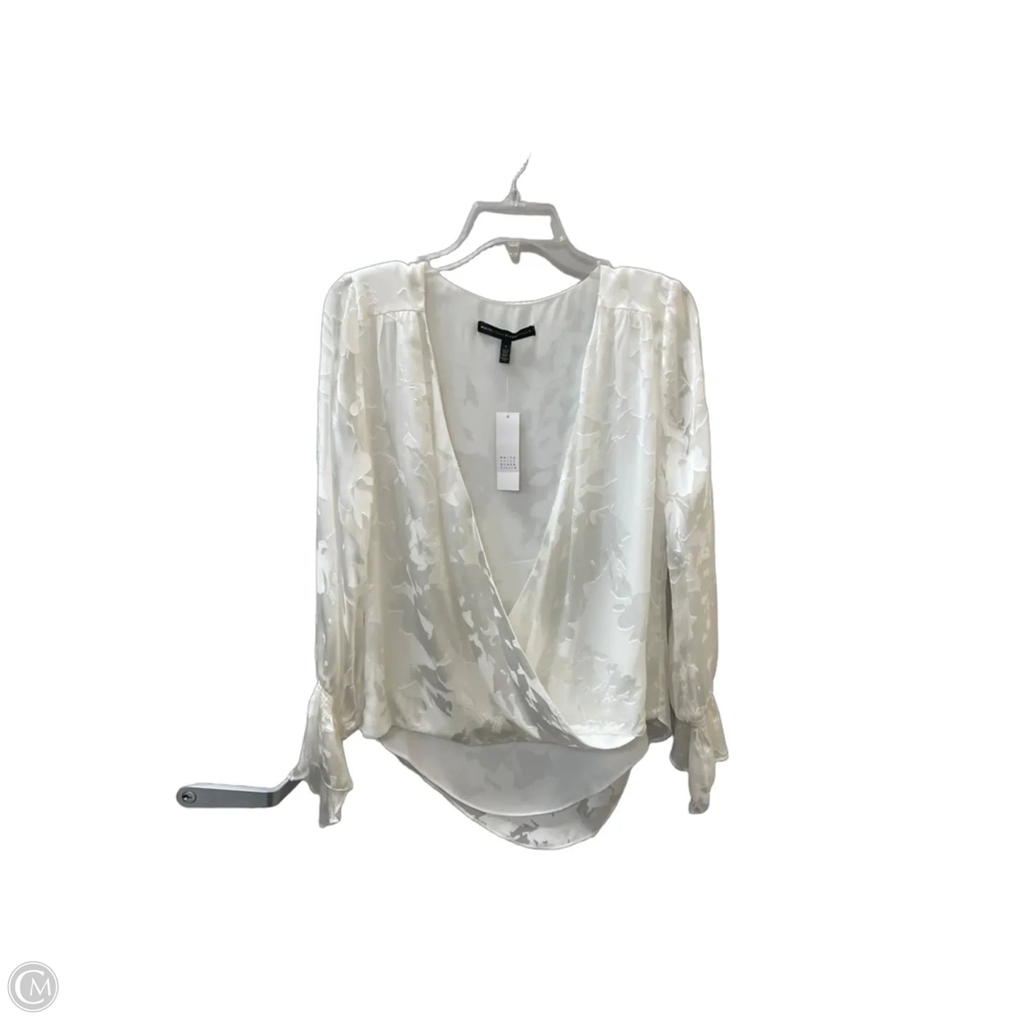 Top Long Sleeve By White House Black Market In White, Size: 4