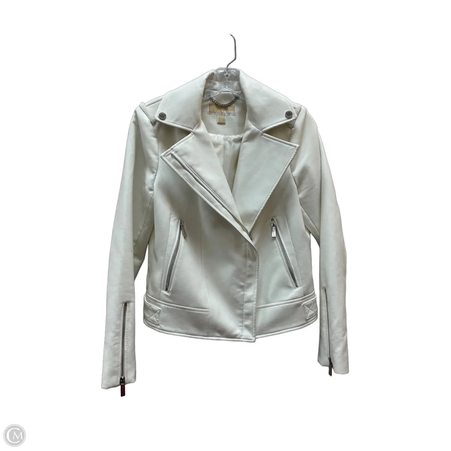 Jacket Moto By Michael By Michael Kors In Cream, Size: S