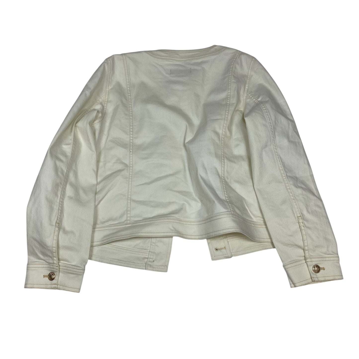 JACKET DENIM by TALBOTS in CREAM DENIM, Size:M