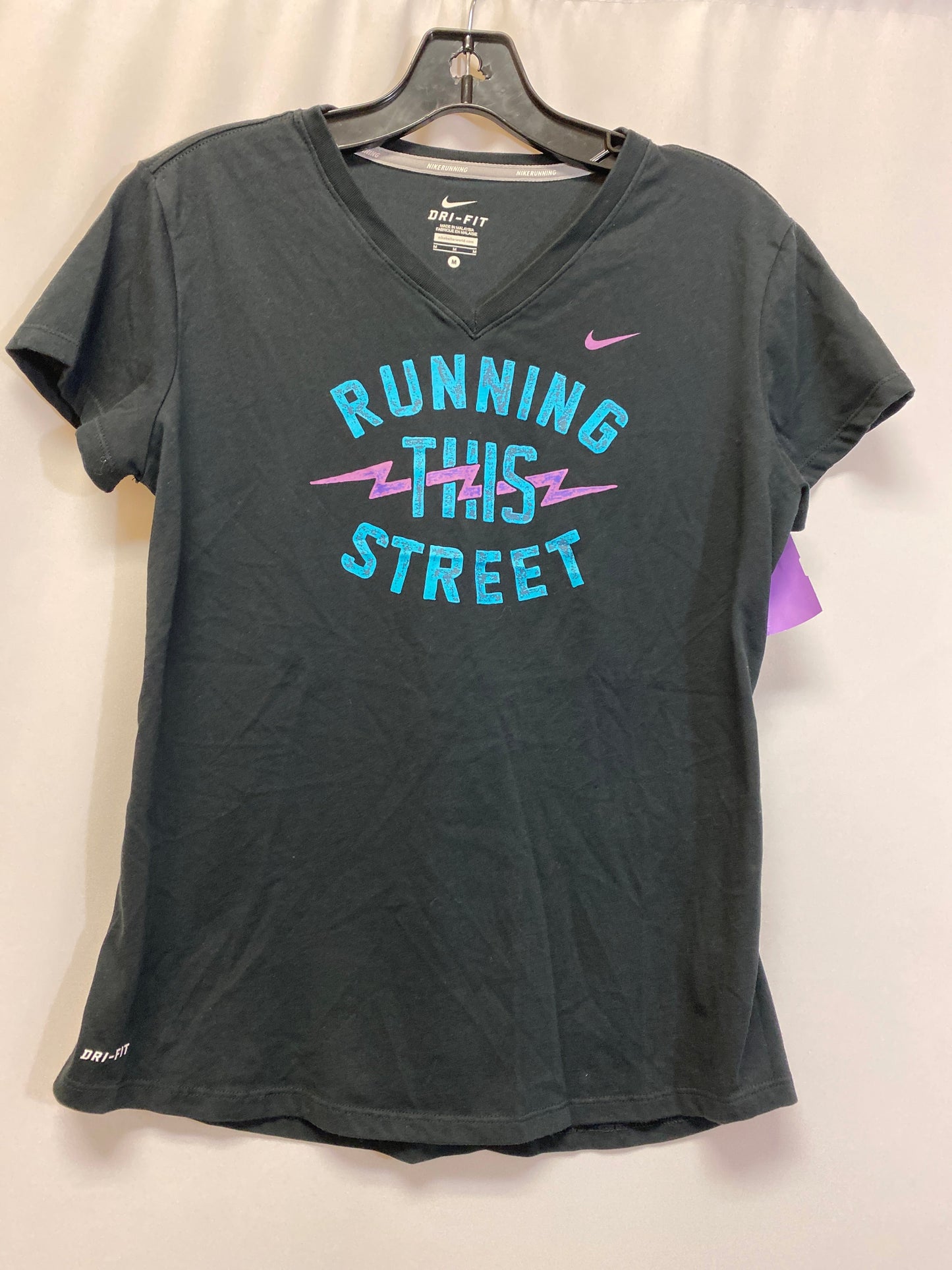 Athletic Top Short Sleeve By Nike Size: M