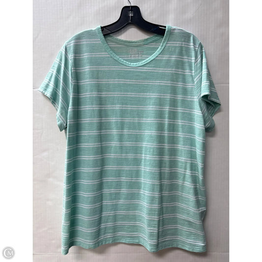 Top Short Sleeve By Time And Tru In Green, Size: 3x