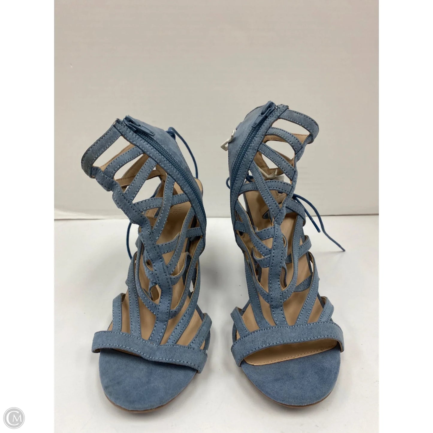 Shoes Heels Block By Charlotte Russe In Blue, Size: 8