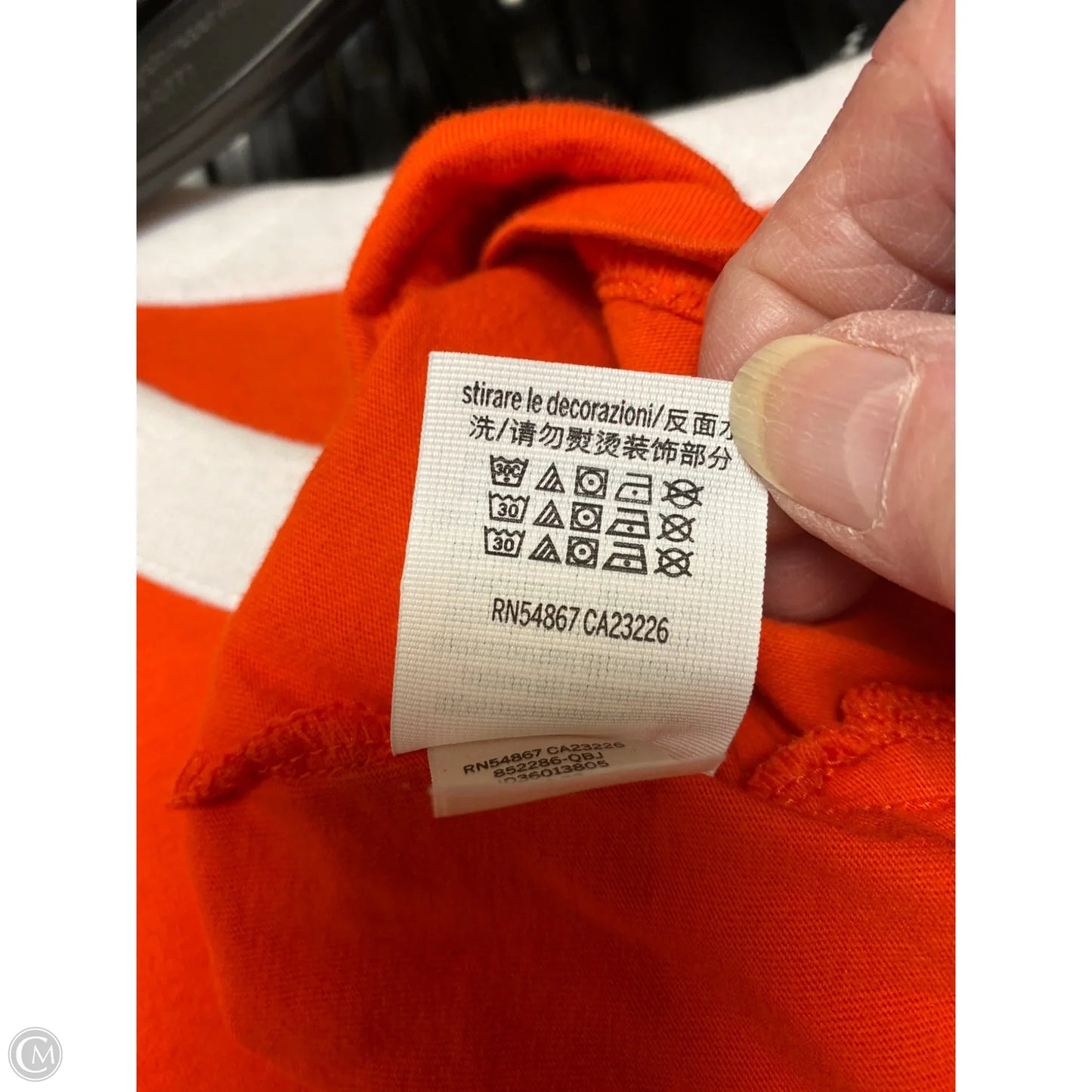 Top Short Sleeve By Pink In Orange, Size: M