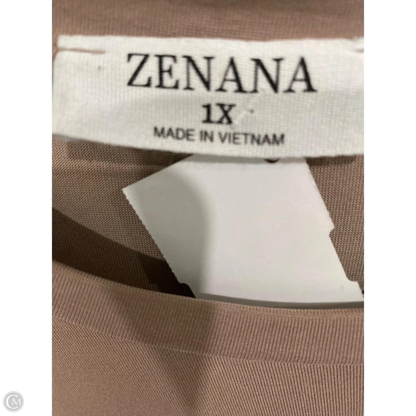 Top Short Sleeve By Zenana Outfitters In Brown, Size: 1x