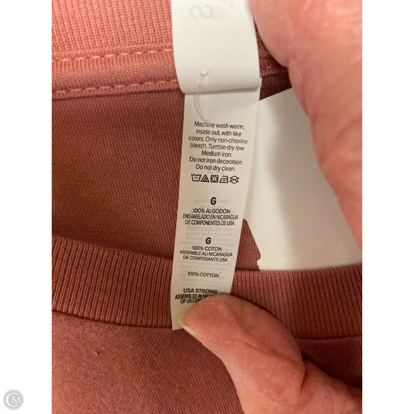 Top Short Sleeve By Canvasback In Mauve, Size: L