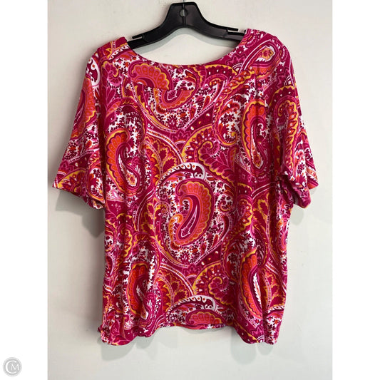 Top Short Sleeve By Jones New York In Pink, Size: 1x