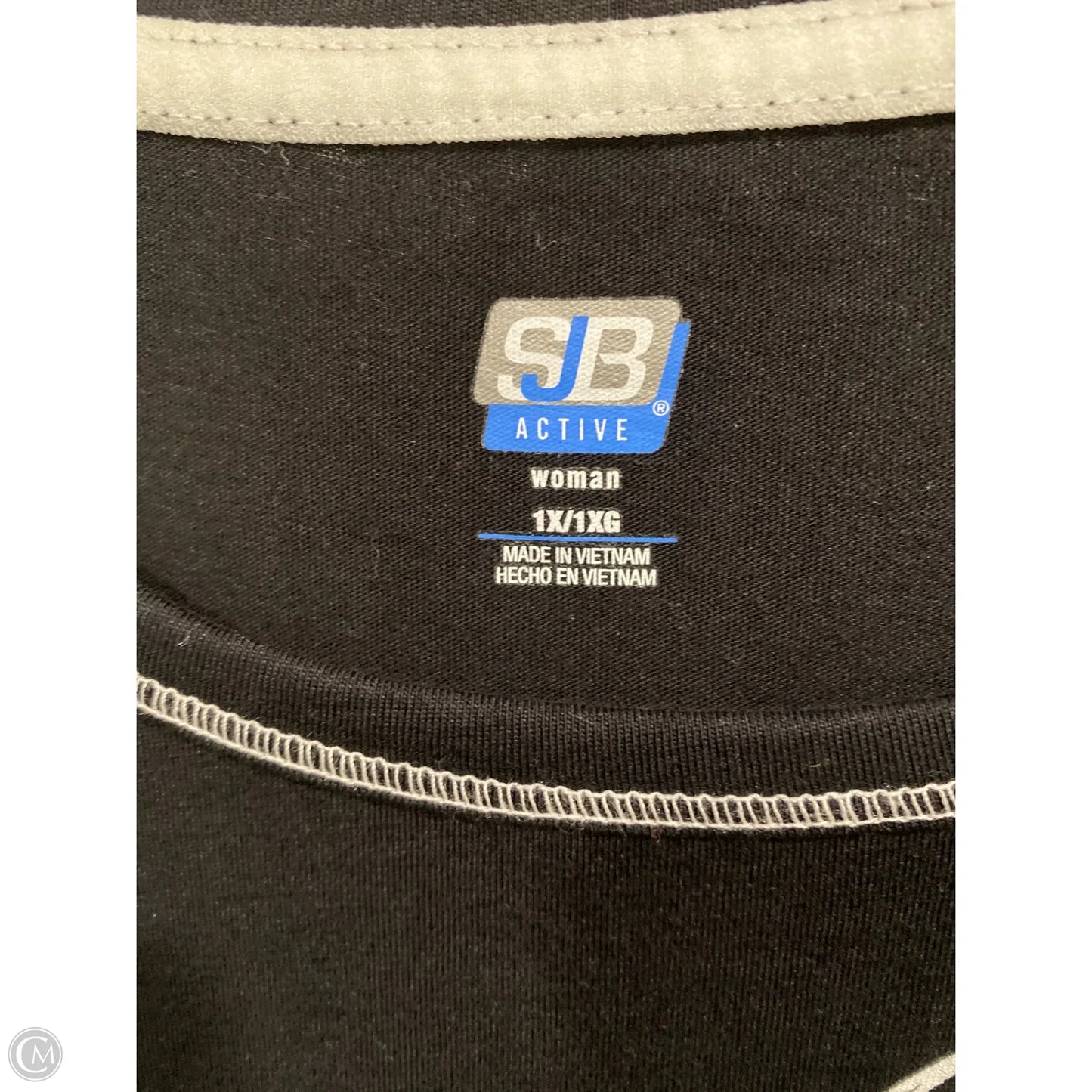 Top Short Sleeve By Clothes Mentor In Black, Size: 1x