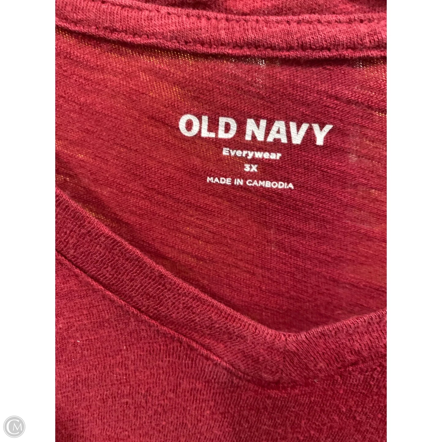 Top Short Sleeve By Old Navy In Maroon, Size: 3x