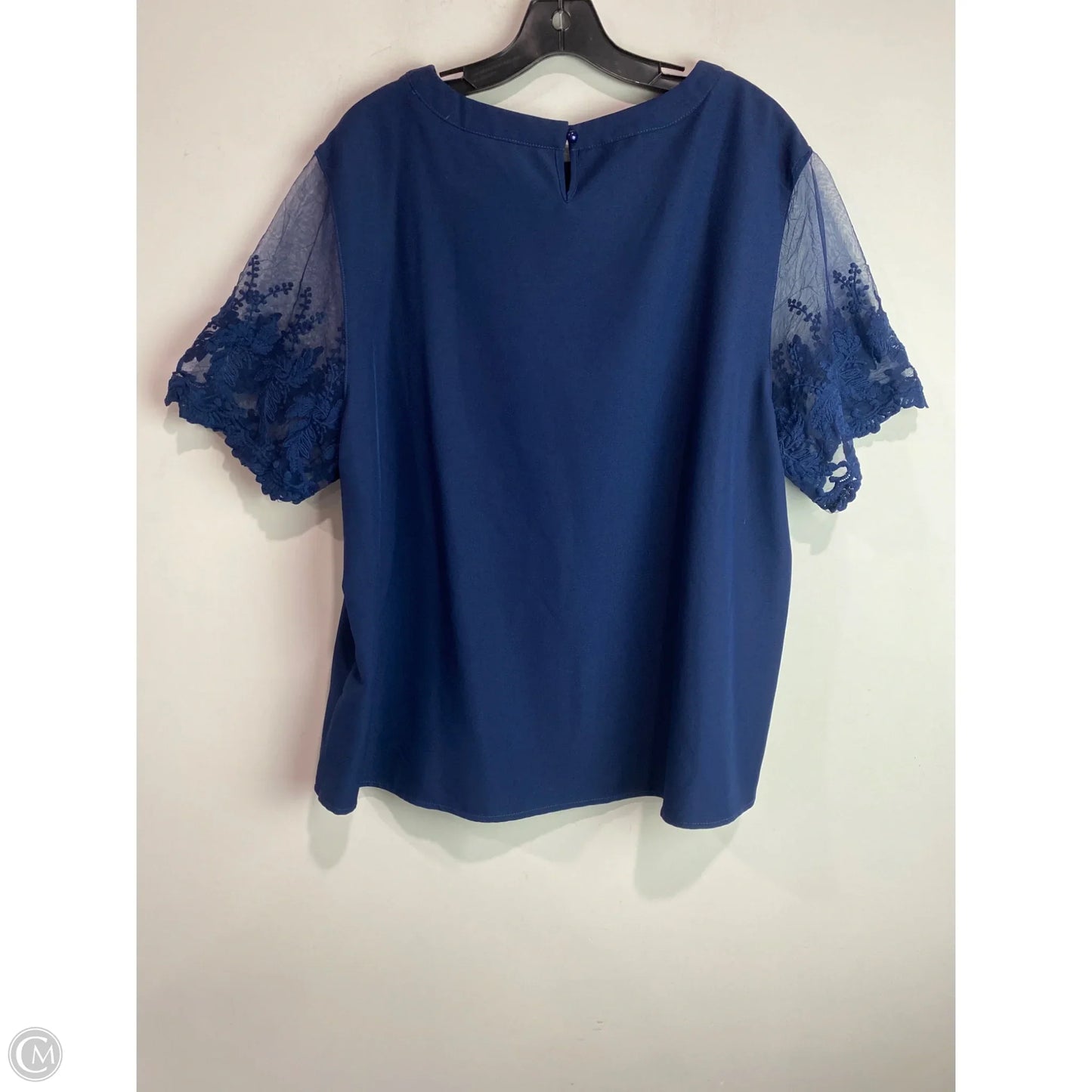Top Short Sleeve By Clothes Mentor In Navy, Size: 4x