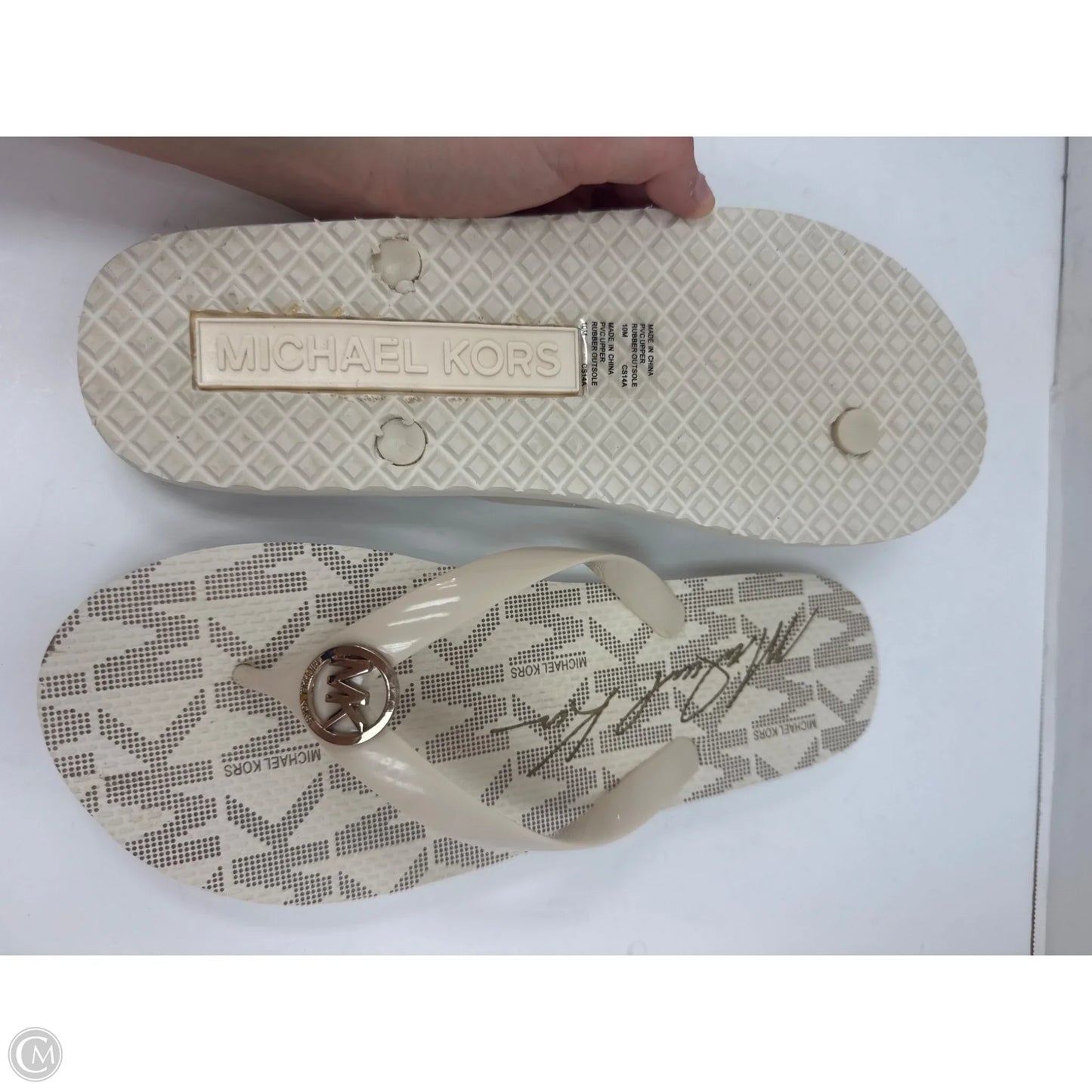 Sandals Designer By Michael Kors In Cream, Size: 10