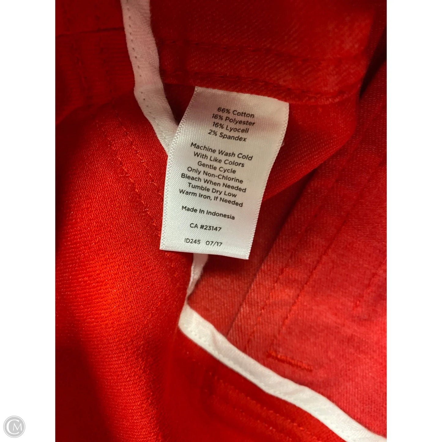 Jacket Denim By Talbots In Red Denim, Size: Xl