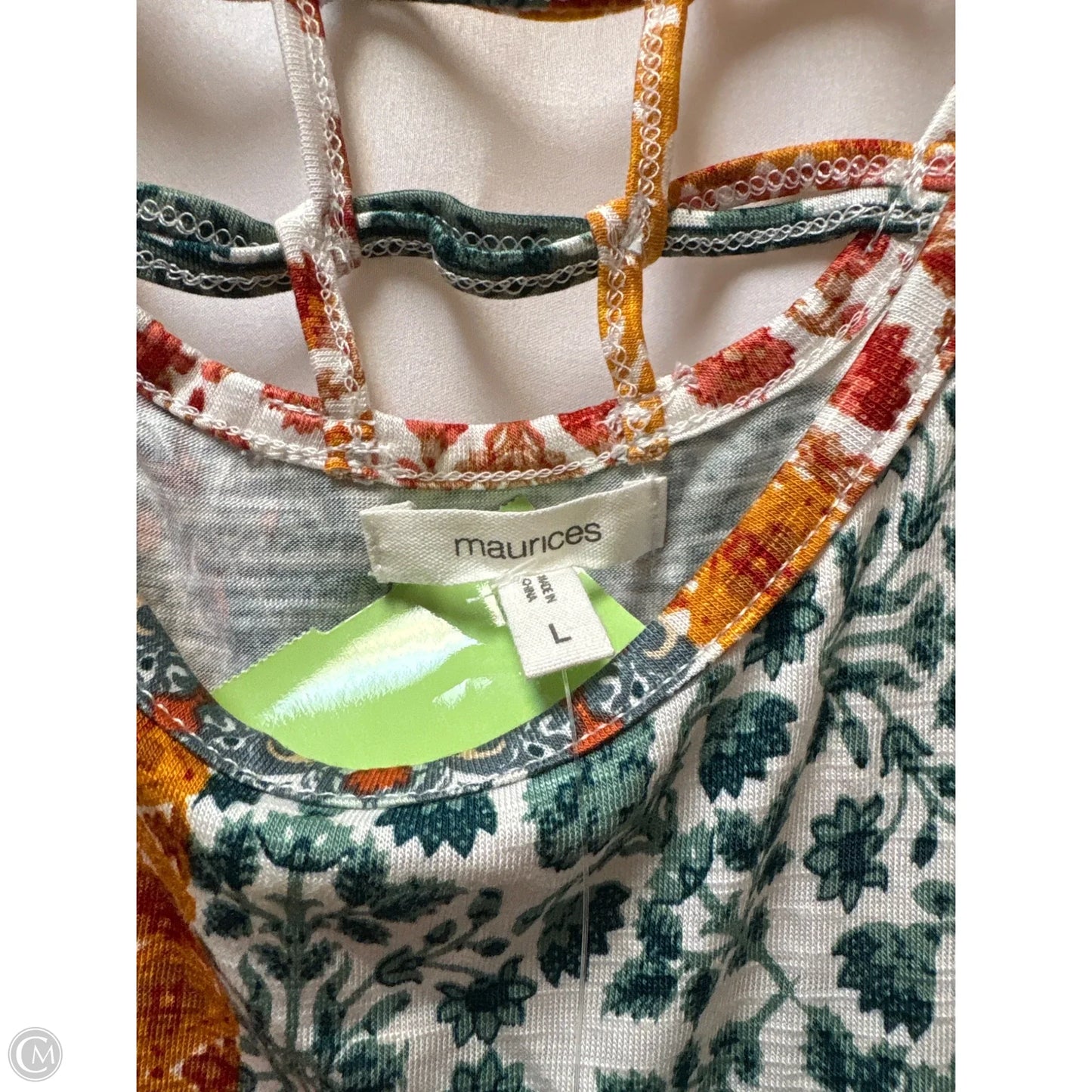 Top Sleeveless By Maurices In Green, Size: L