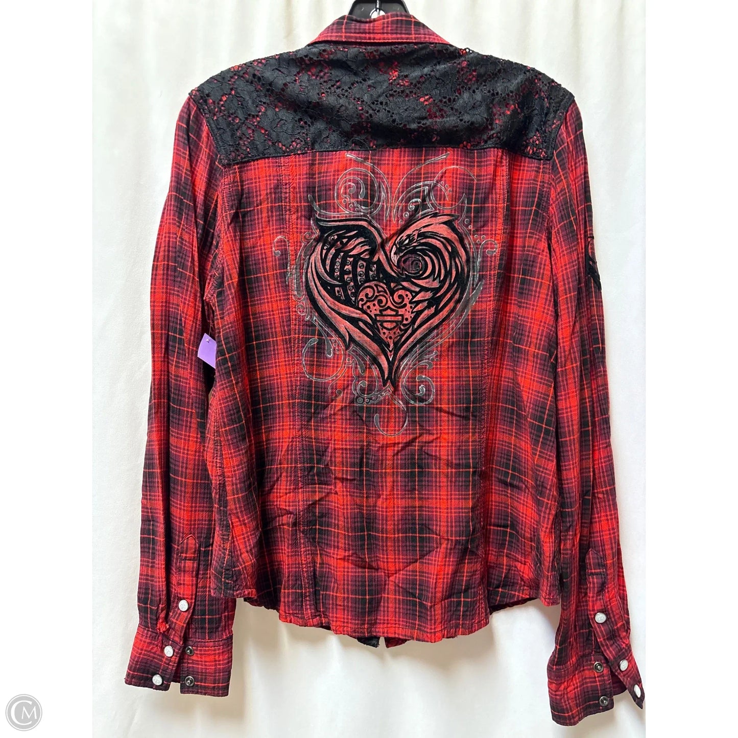 Top Long Sleeve By Harley Davidson In Red, Size: L