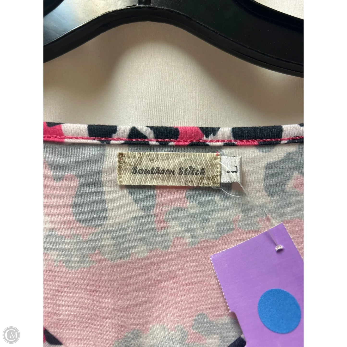 Top Short Sleeve By Clothes Mentor In Pink, Size: L