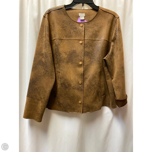 Jacket Other By Chicos In Brown, Size: Xl