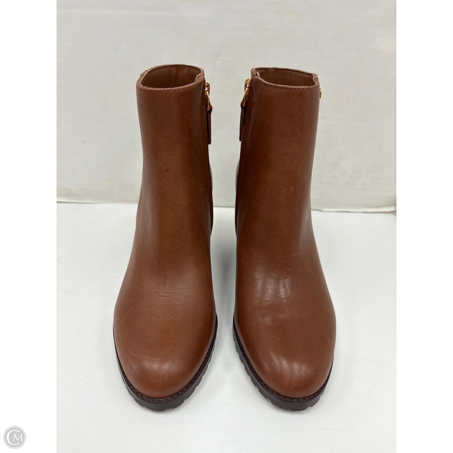 Boots Ankle Heels By Ralph Lauren In Brown, Size: 6.5