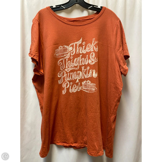 Top Short Sleeve By Torrid In Copper, Size: 3x