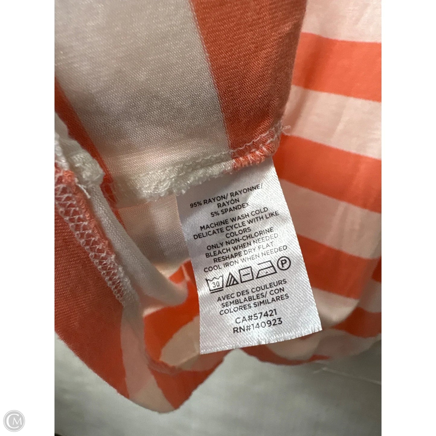 Top Sleeveless By Loft In Orange, Size: M