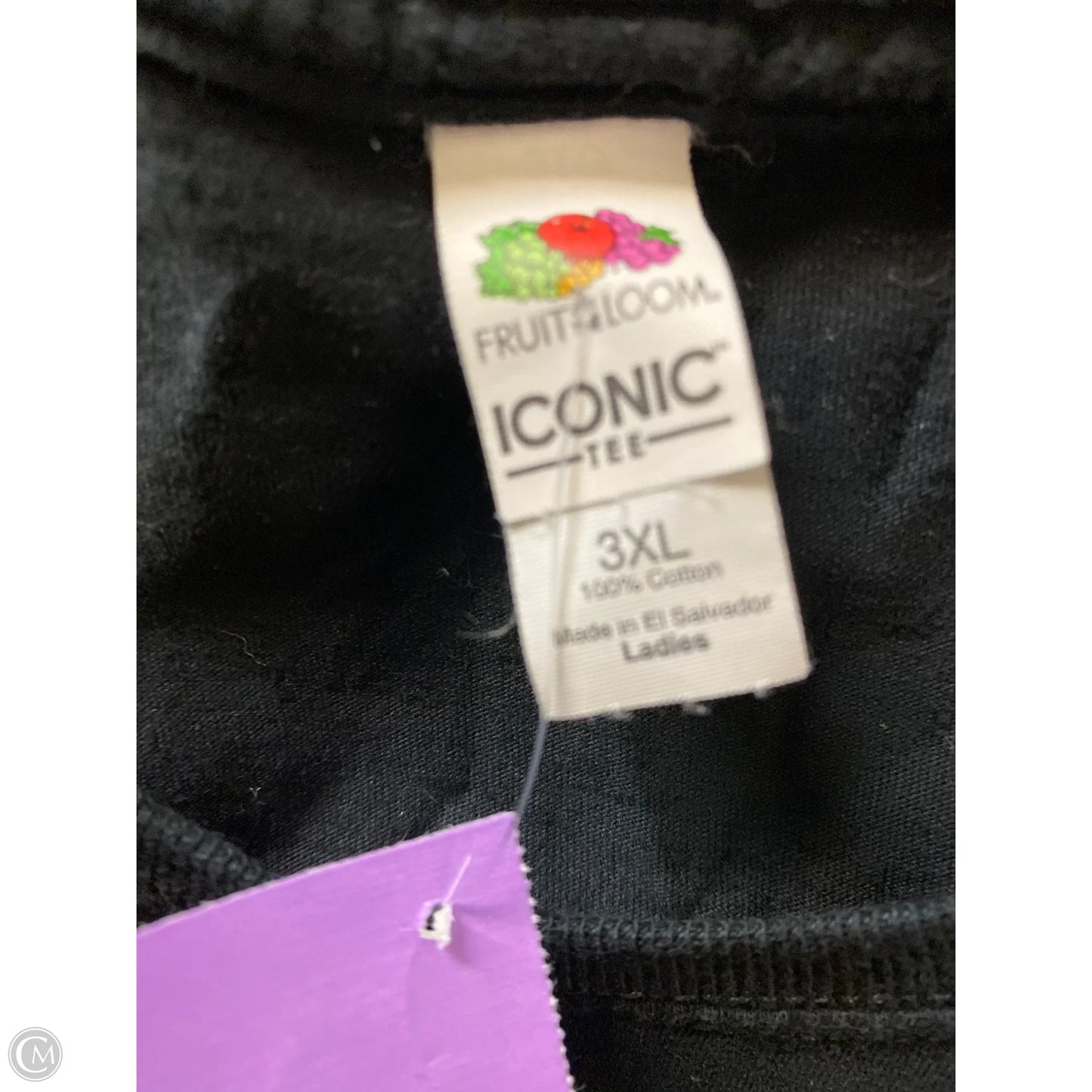 Top Short Sleeve By Fruit Of The Loom In Black, Size: 3x