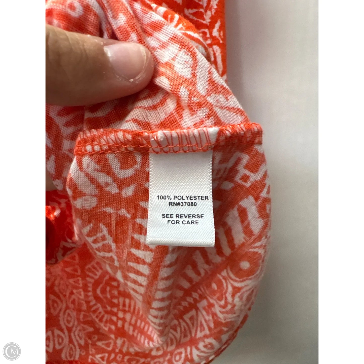 Top Sleeveless By Cato In Orange, Size: M