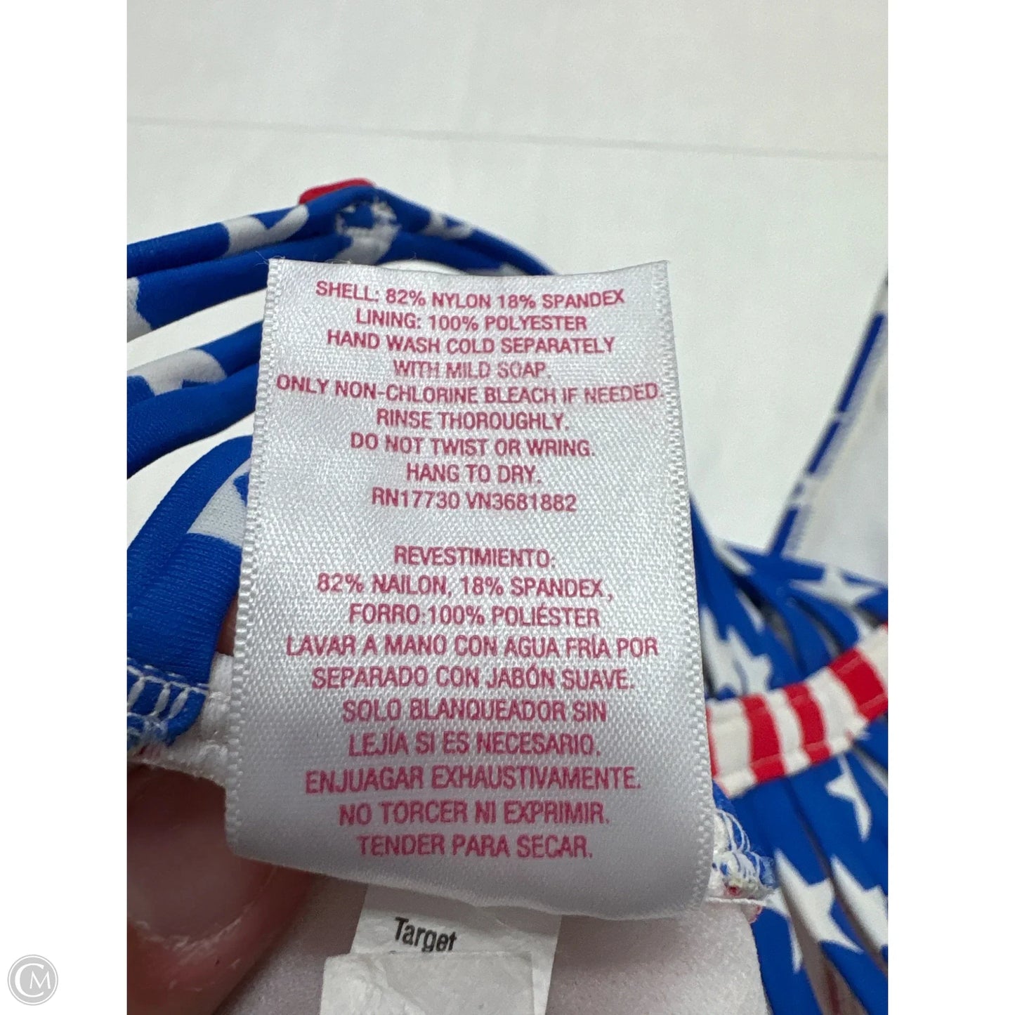 Swimsuit Top By Xhilaration In Red & White, Size: S