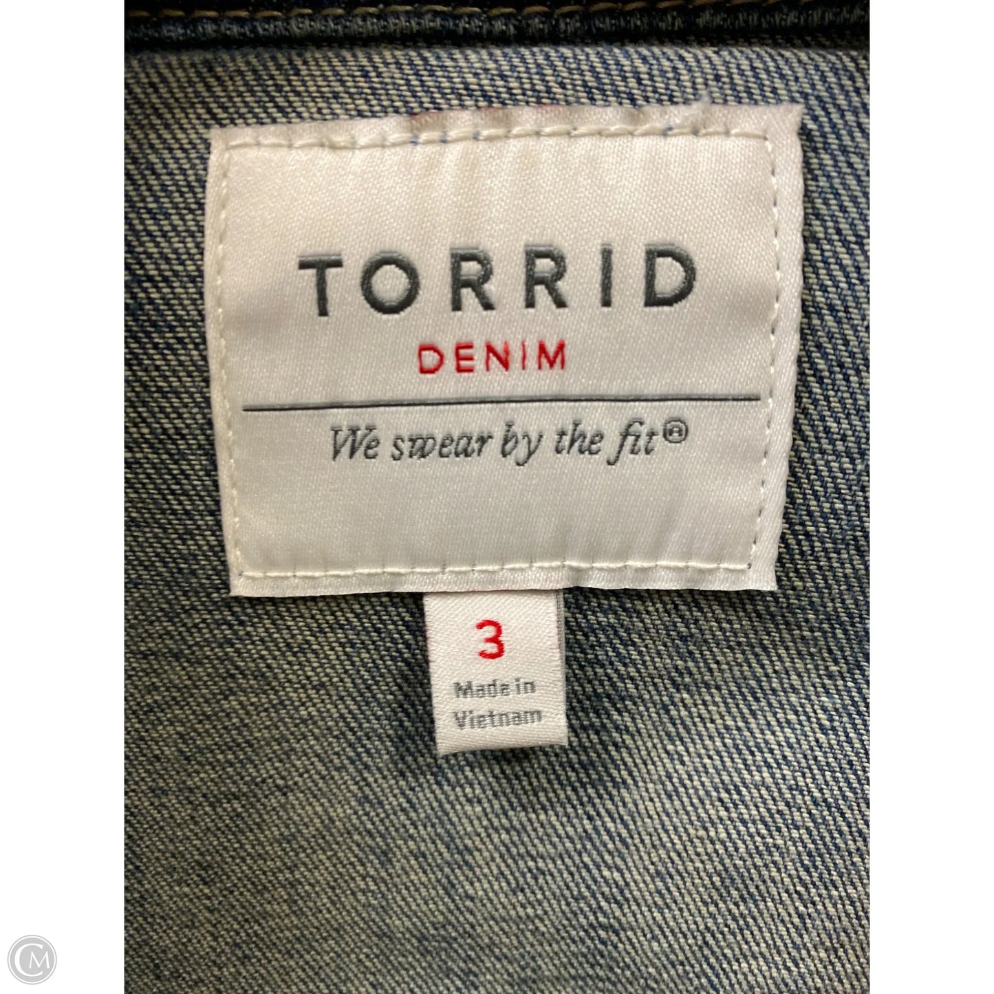 Jacket Denim By Torrid In Blue, Size: 3x