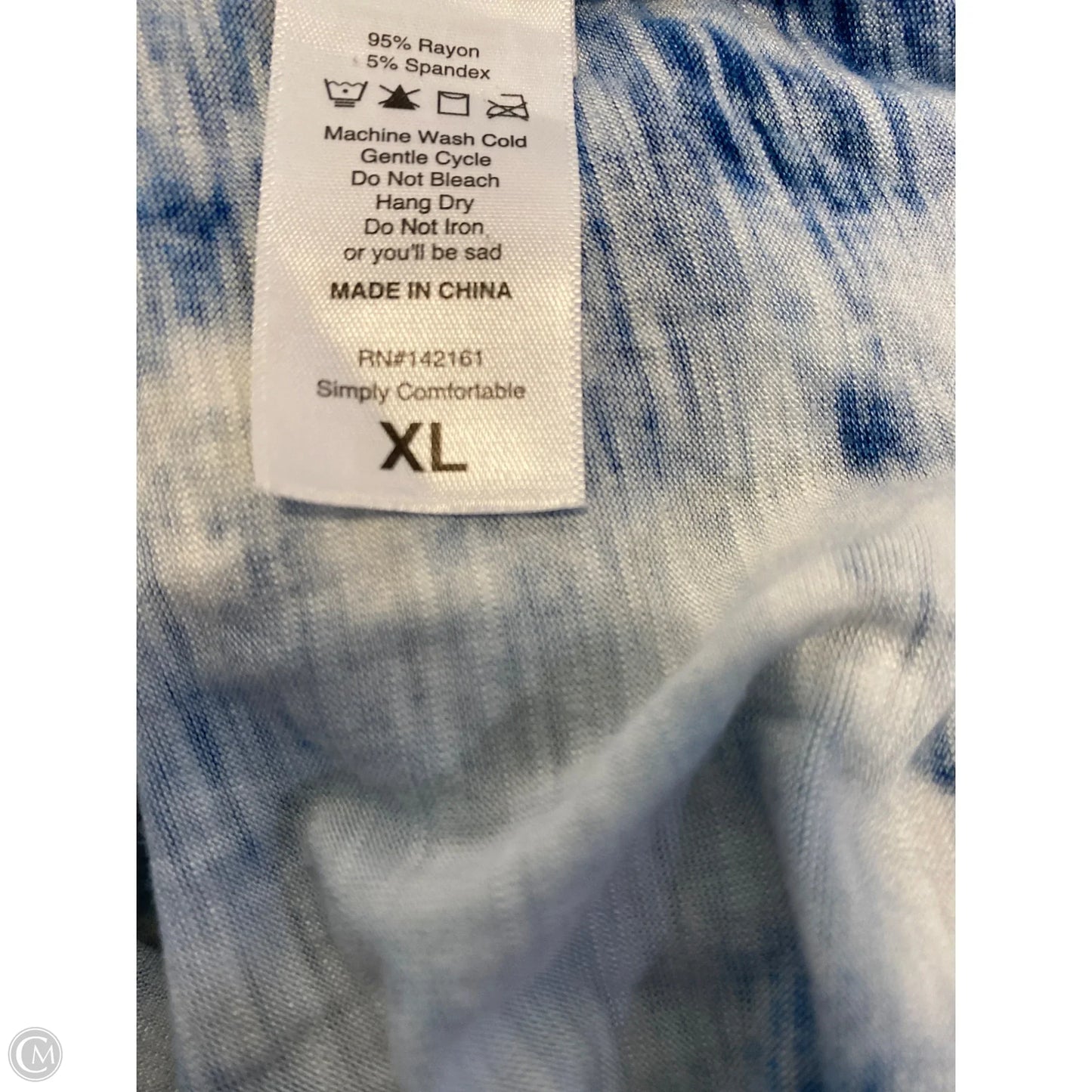 Top Short Sleeve By Lularoe In Blue, Size: Xl