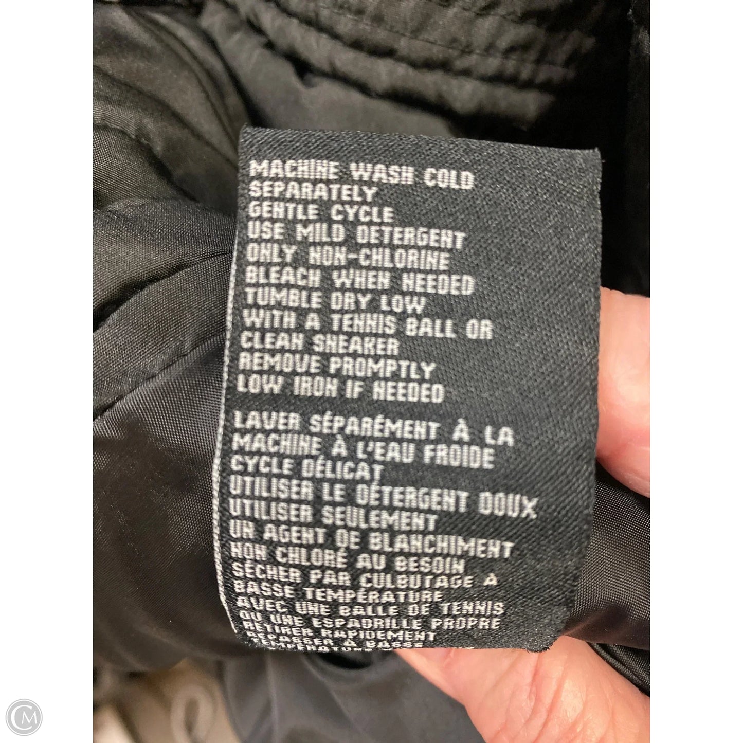 Coat Puffer & Quilted By Details In Black, Size: Xl