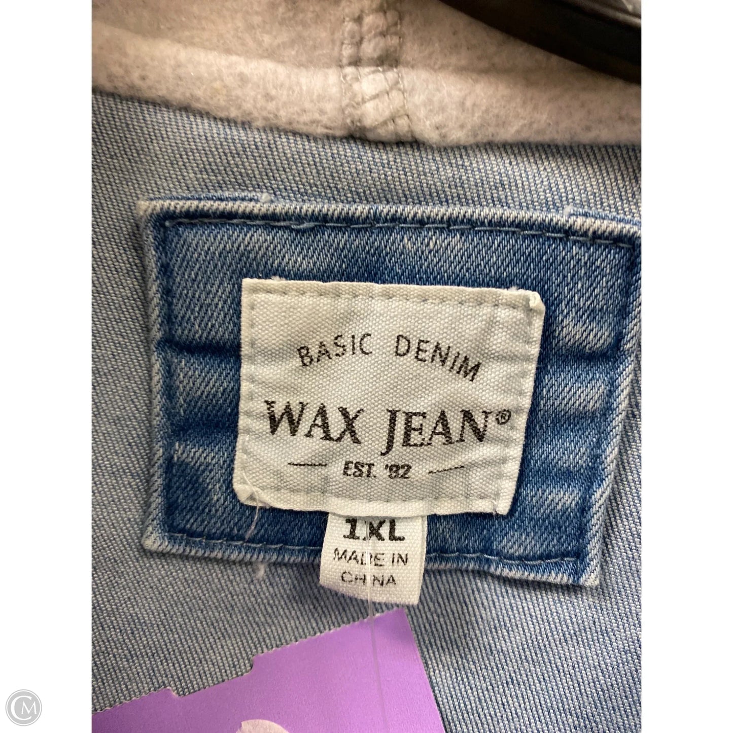 Jacket Denim By Clothes Mentor In Blue Denim, Size: 1x