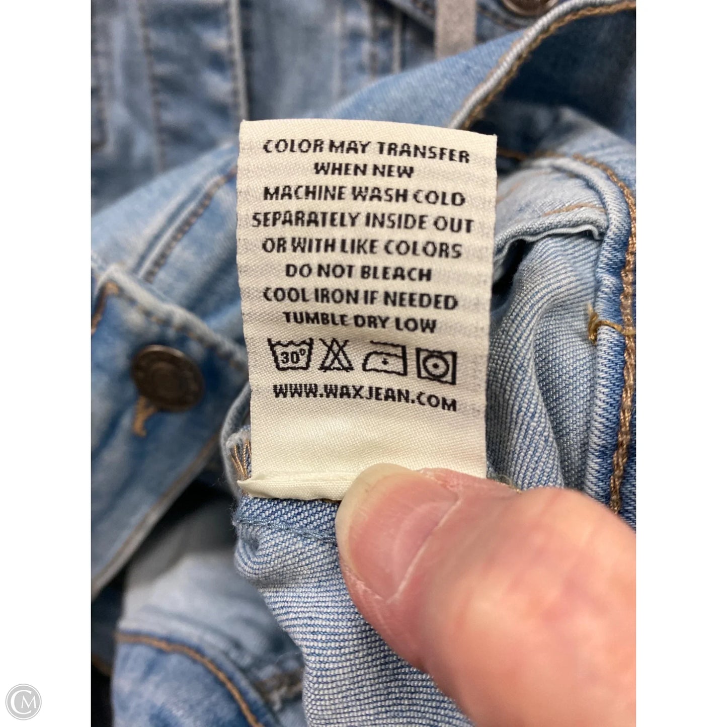 Jacket Denim By Clothes Mentor In Blue Denim, Size: 1x
