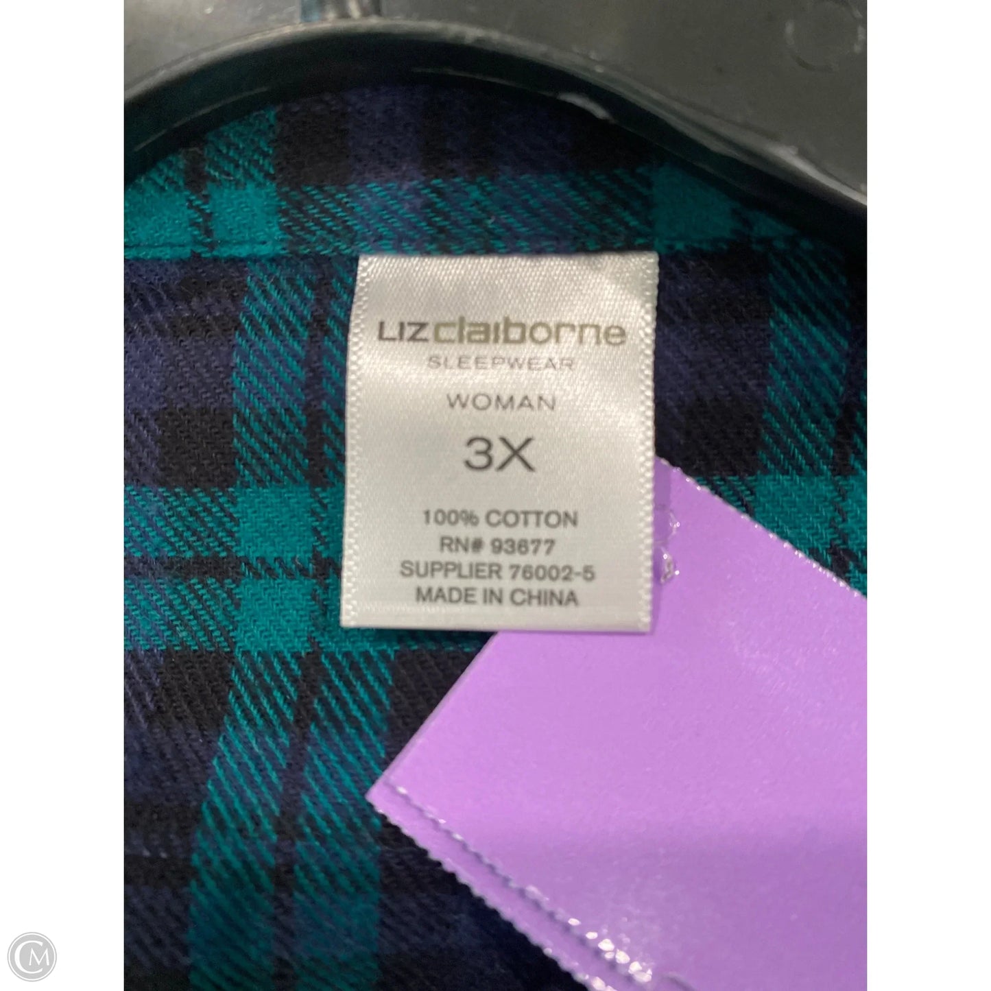 Pajamas 2pc By Liz Claiborne In Blue & Green, Size: 3x