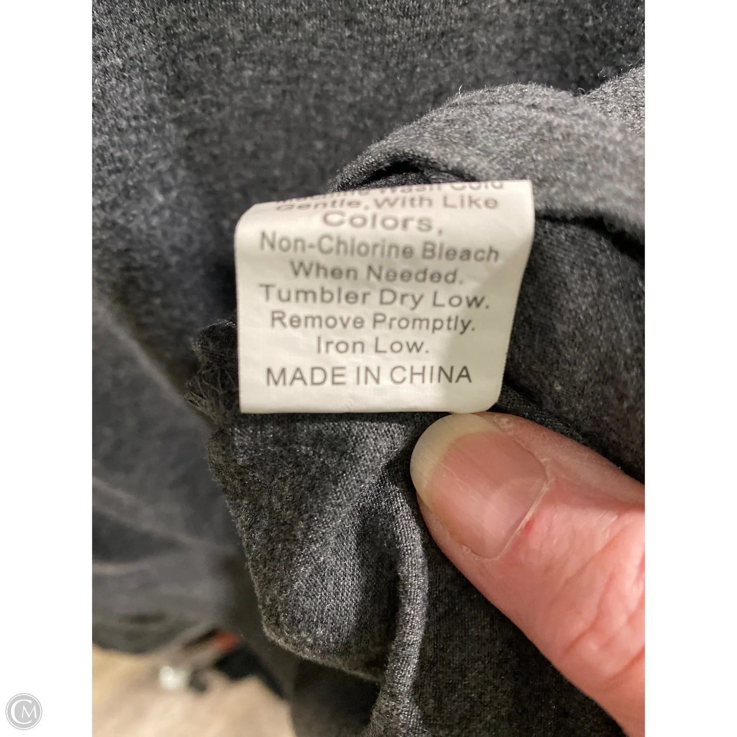 Top Short Sleeve By Shein In Grey, Size: M