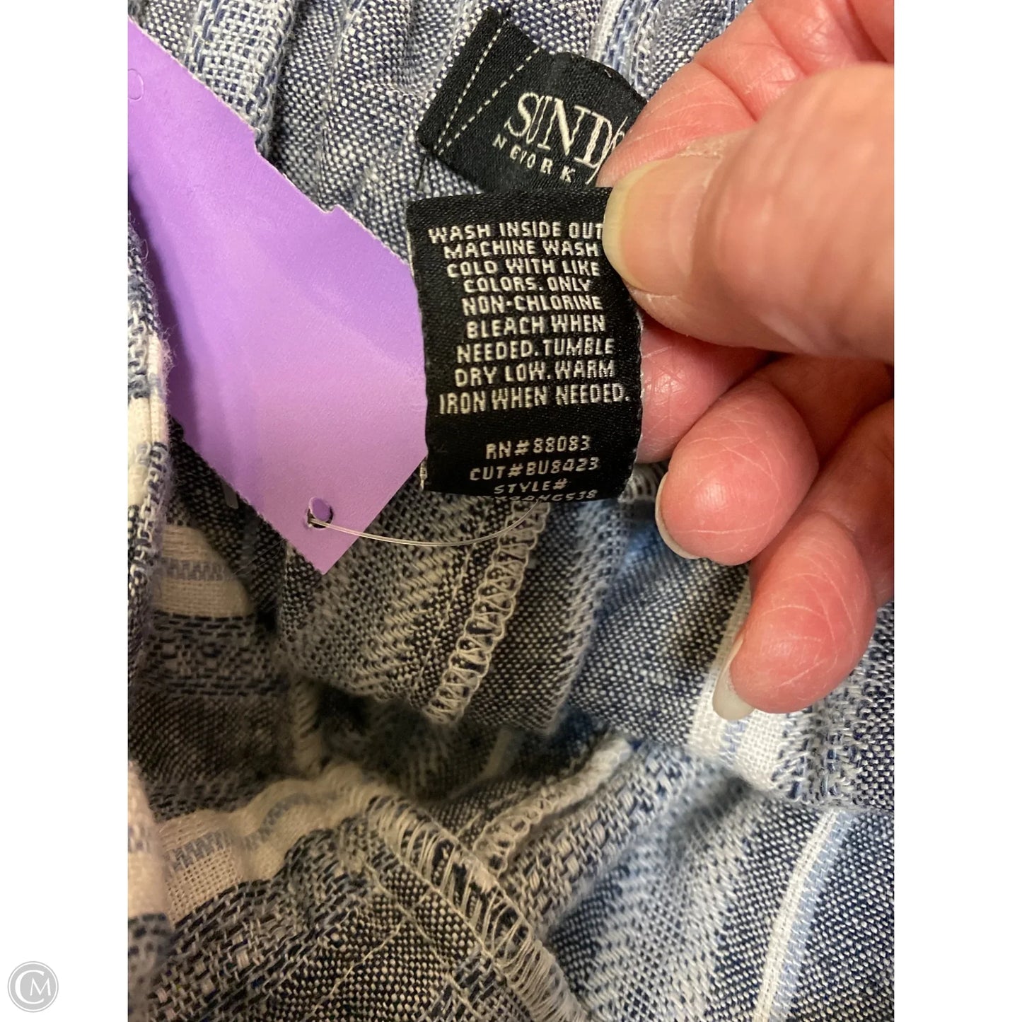 Pants Dress By Clothes Mentor In Blue & White, Size: Xl