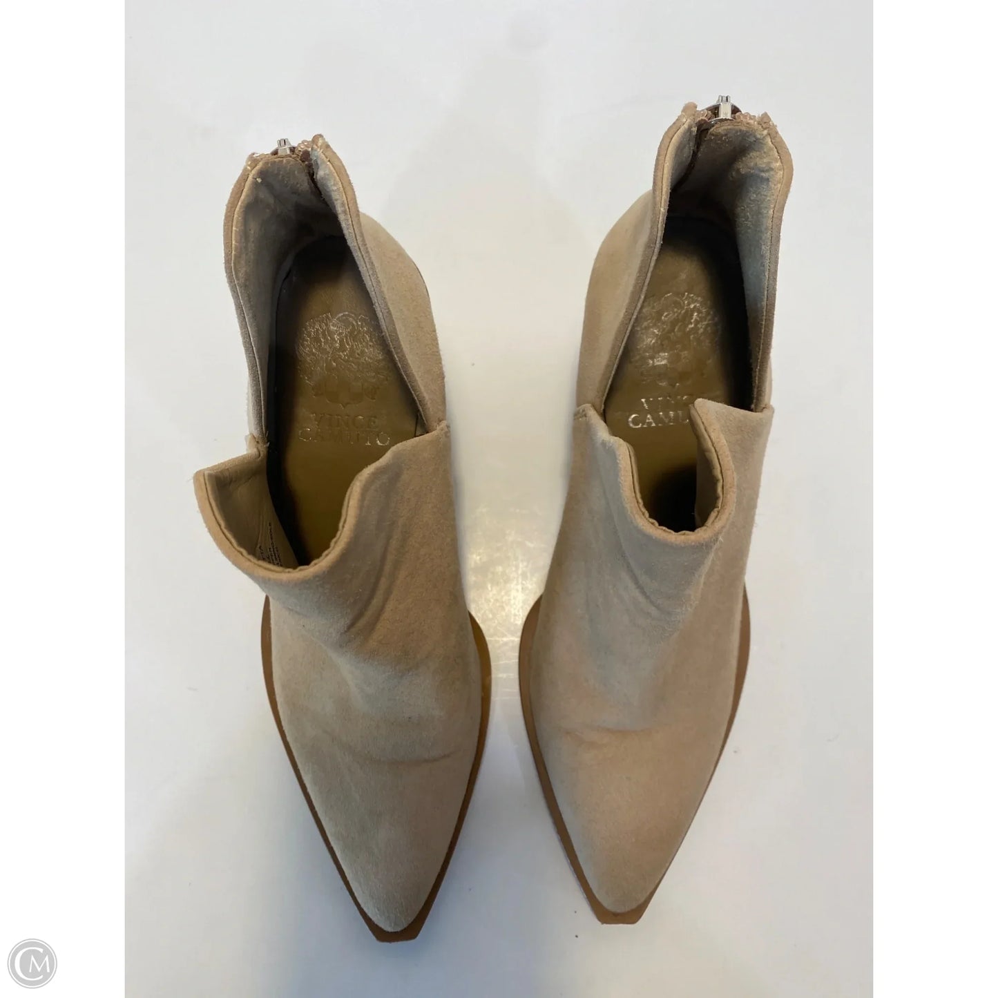 Boots Ankle Heels By Vince Camuto In Tan, Size: 8