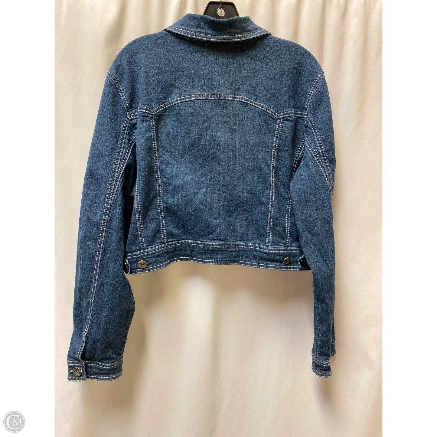 Jacket Denim By Cato In Blue Denim, Size: Xl