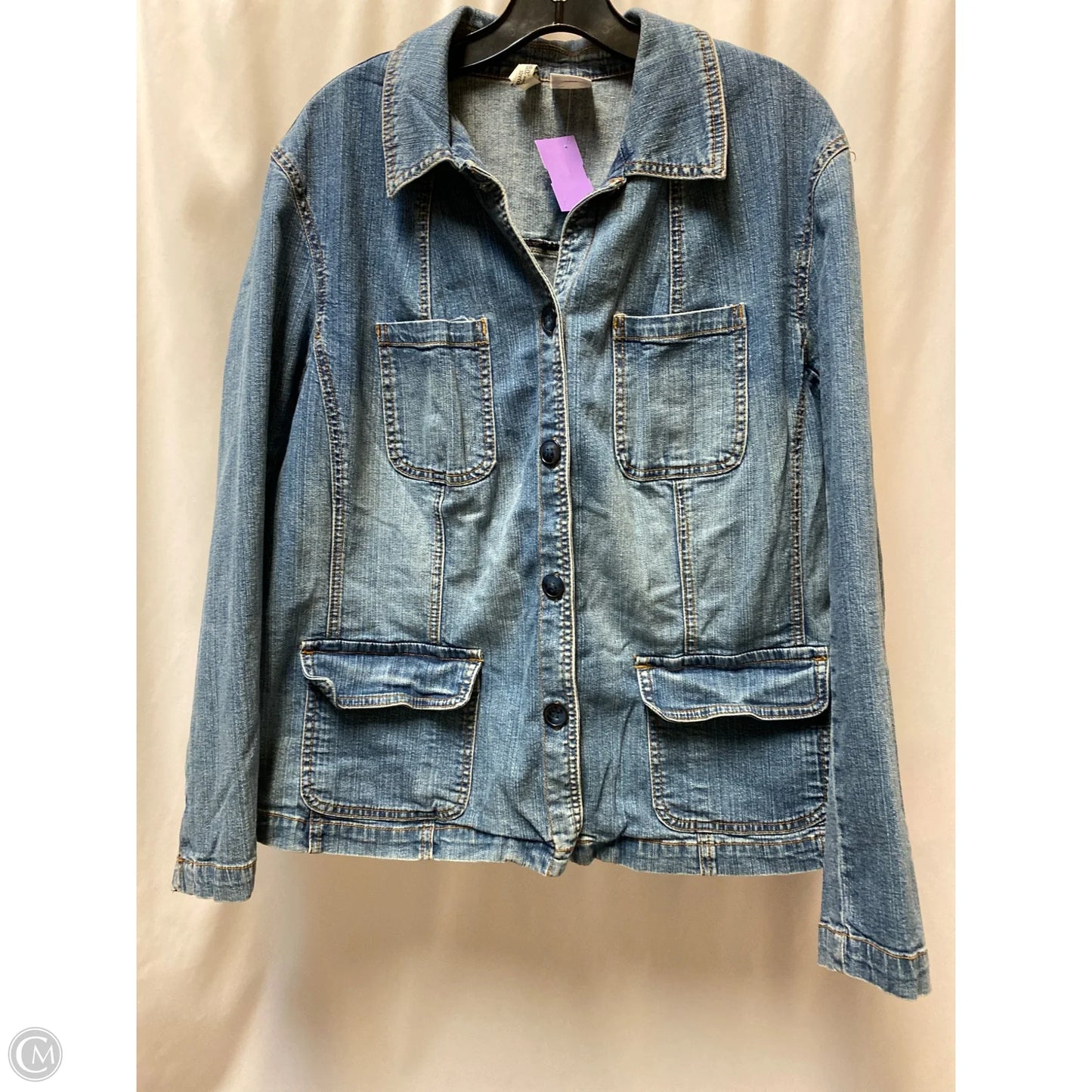 Jacket Denim By St Johns Bay In Blue Denim, Size: 2x