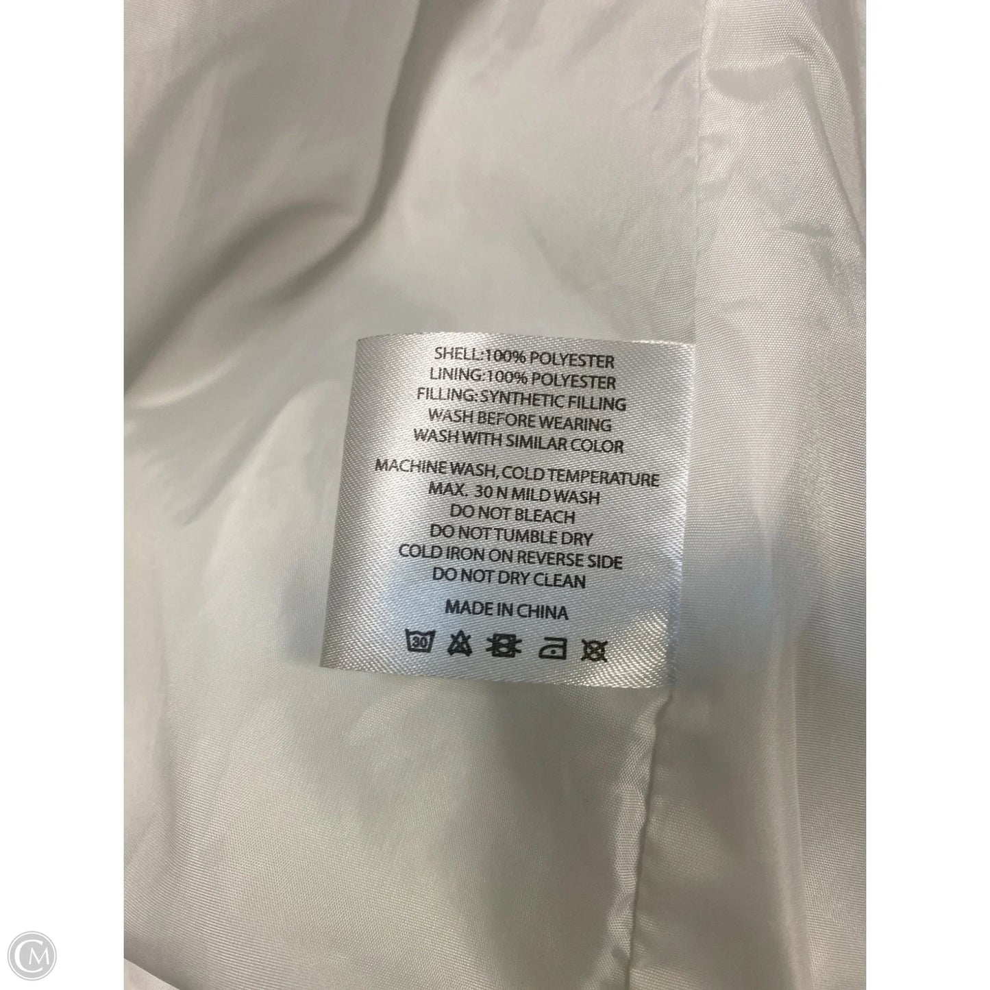 Coat Puffer & Quilted By Zyia In White, Size: M