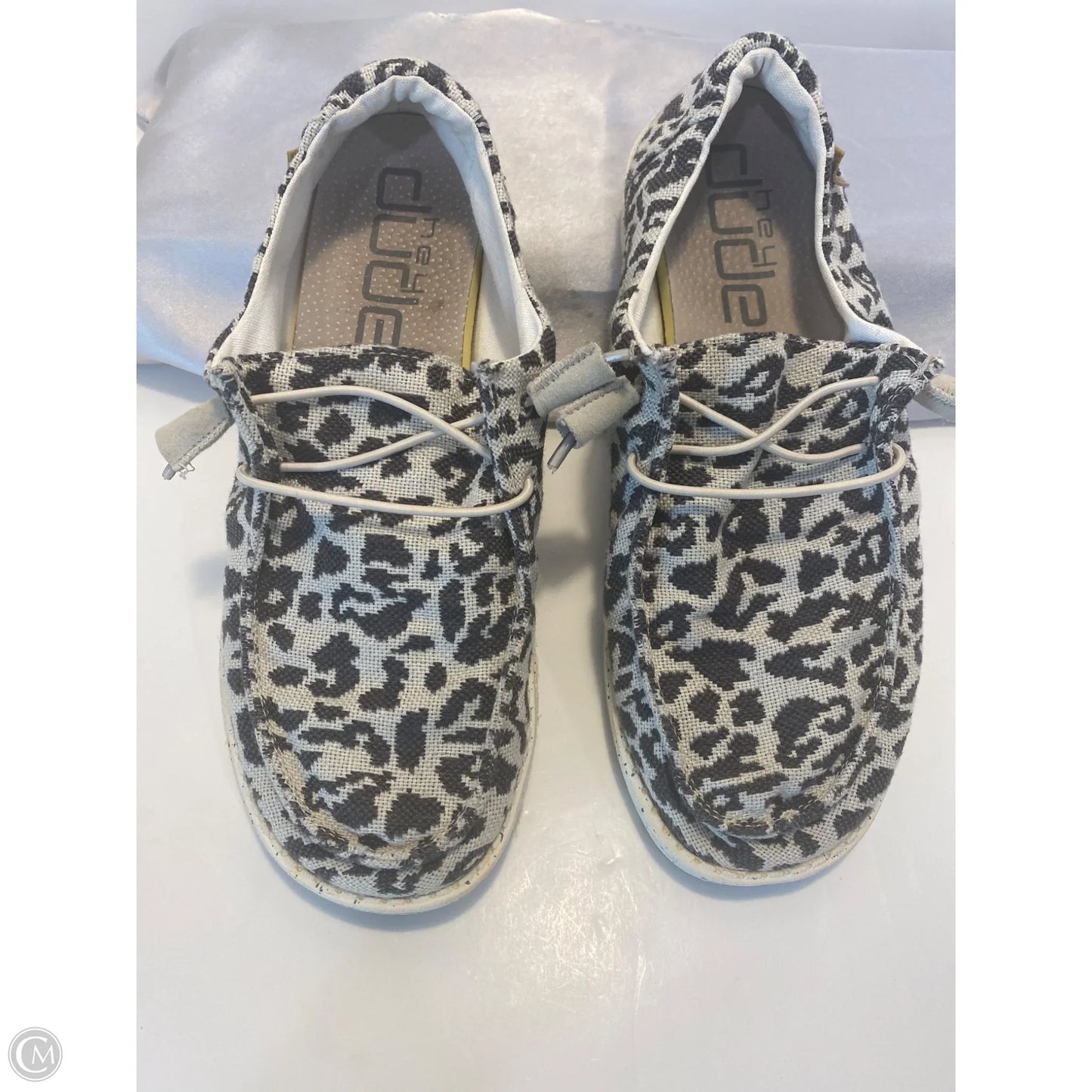 Shoes Flats By Hey Dude In Animal Print, Size: 9
