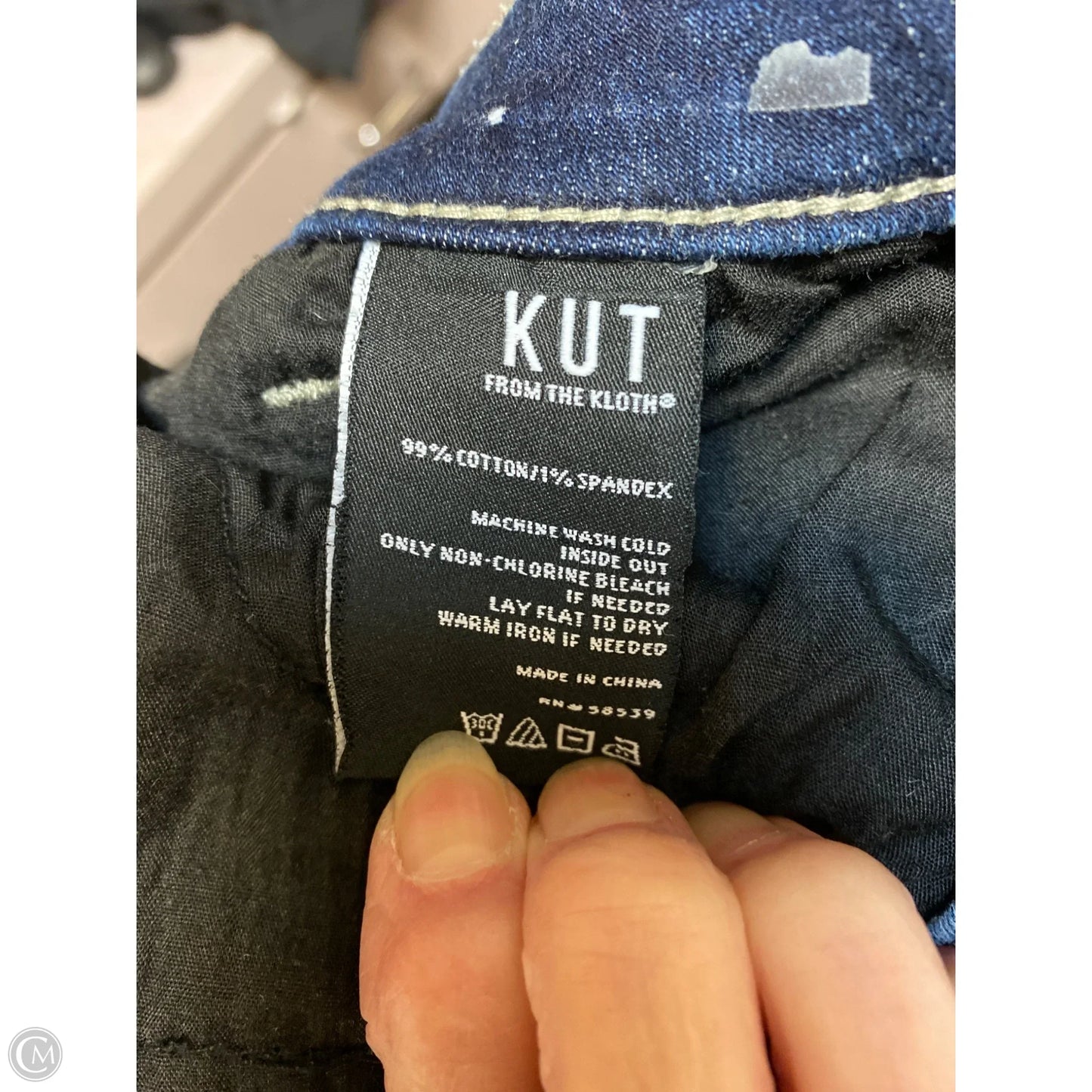 Jeans Straight By Kut In Blue Denim, Size: 12