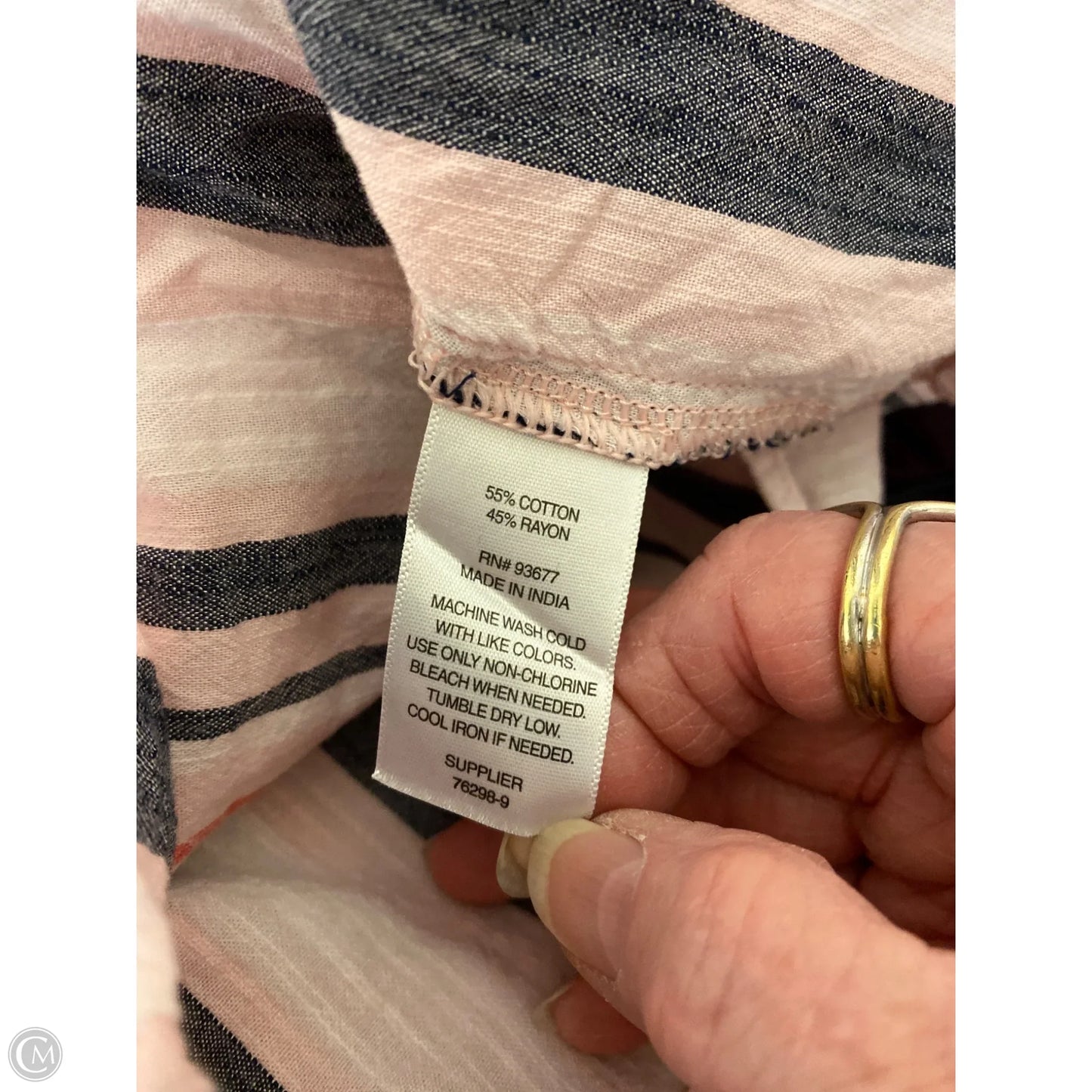 Top Short Sleeve By St Johns Bay In Pink, Size: M