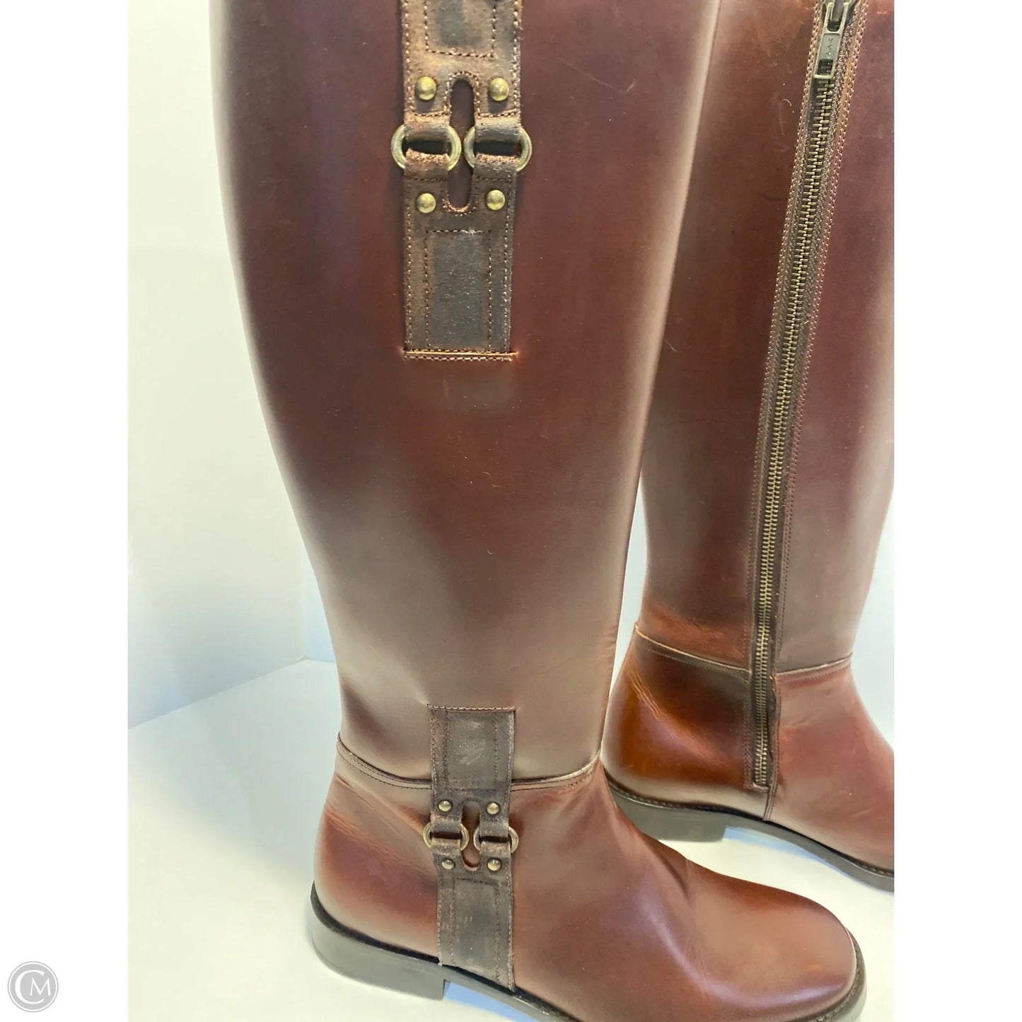 Boots Knee Flats By Cole-haan In Brown, Size: 8