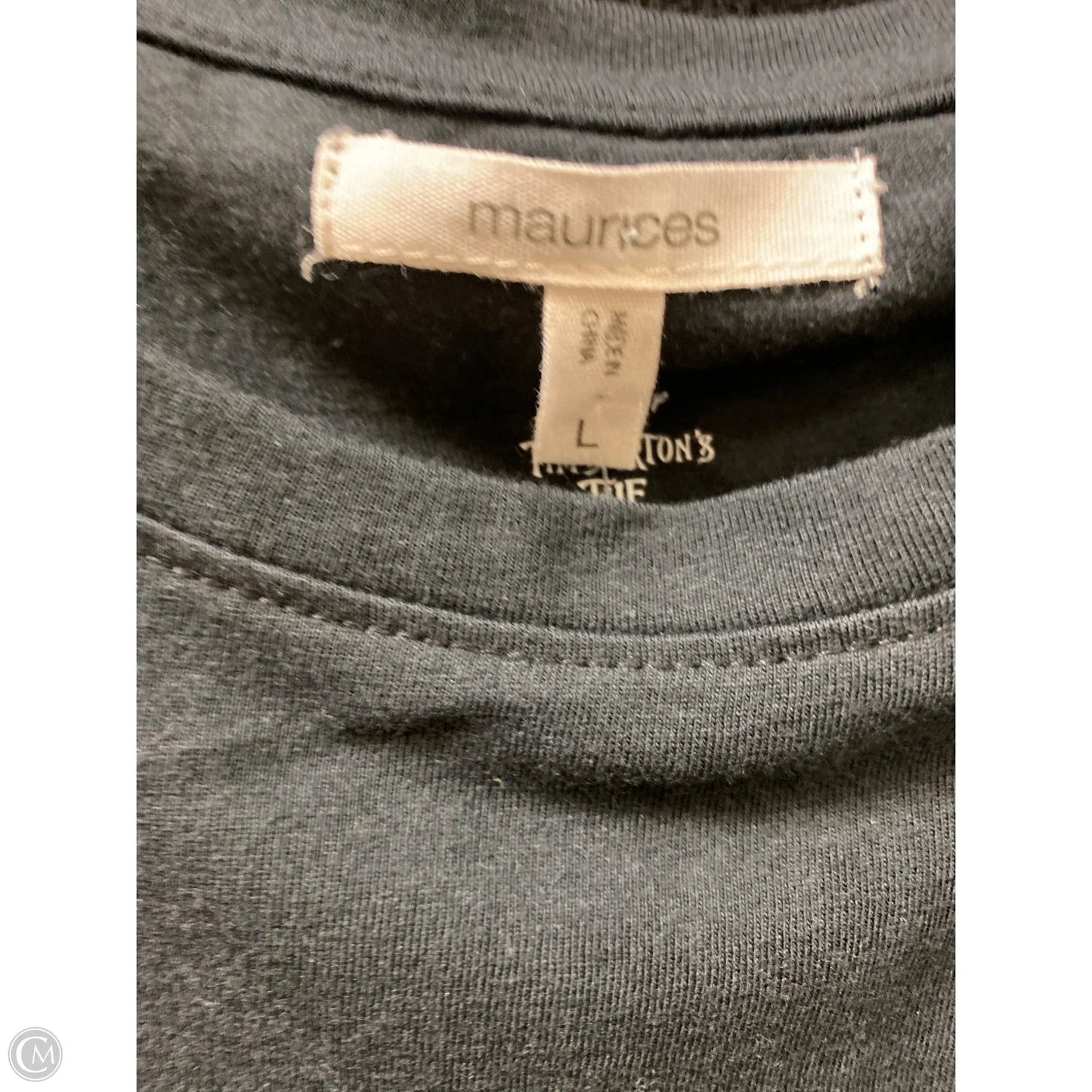 Top Short Sleeve By Maurices In Black, Size: L