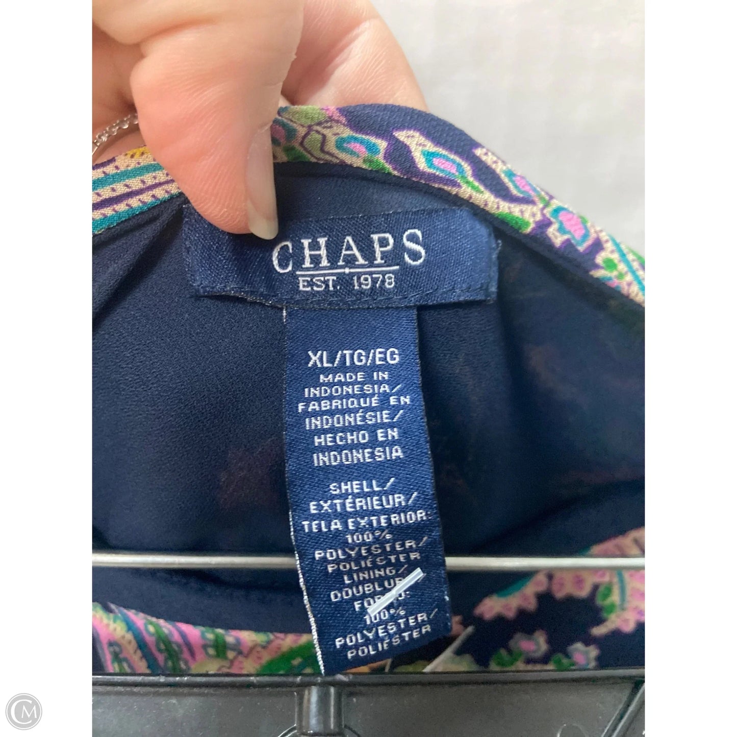 Skirt Midi By Chaps In Navy, Size: Xl