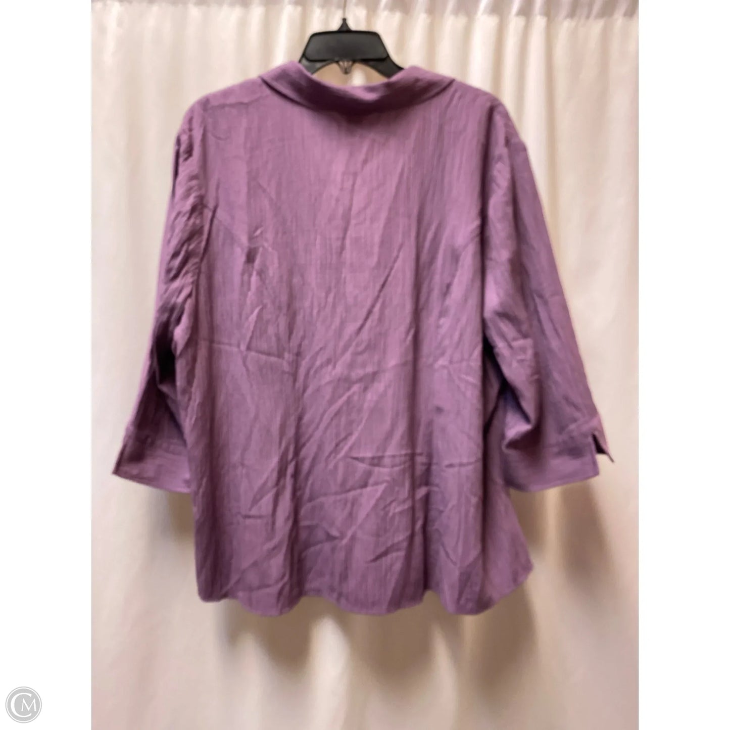 Top Long Sleeve By Christopher And Banks In Purple, Size: 3x