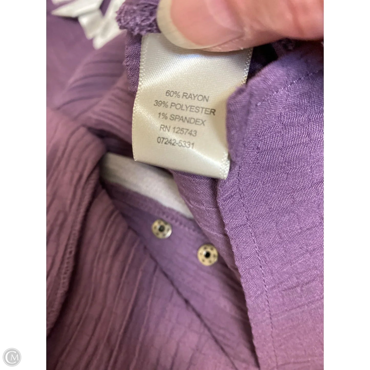 Top Long Sleeve By Christopher And Banks In Purple, Size: 3x